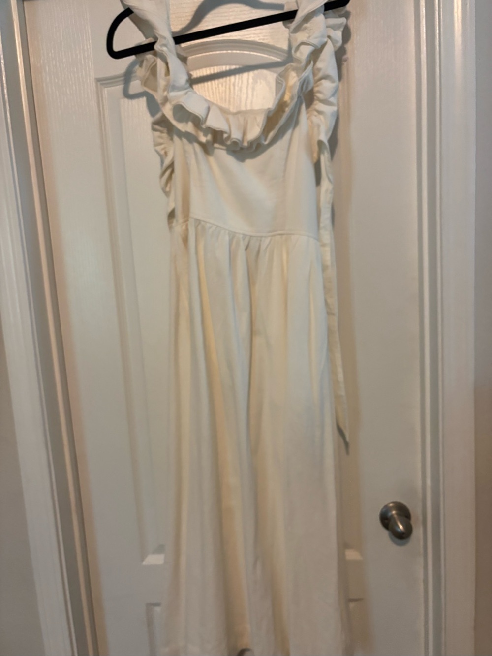 Free People Cream Ruffle Midi Dress - Picture 2 of 5